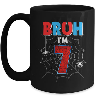 Kids Bruh I'm 7 Year Old It's My 7th Birthday Boy Spider Mug | siriusteestore