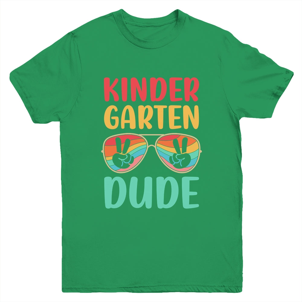 Kids Kindergarten Dude Kids First Day Of Kindergarten Vintage Youth Shirt | siriusteestore
