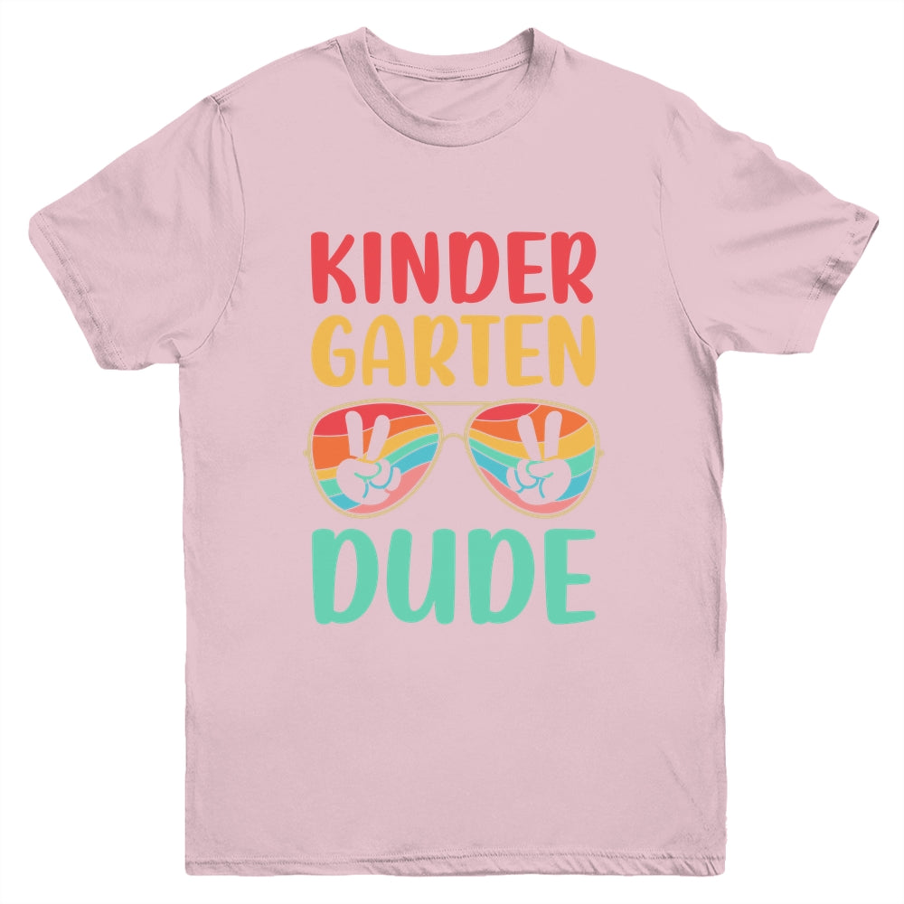 Kids Kindergarten Dude Kids First Day Of Kindergarten Vintage Youth Shirt | siriusteestore