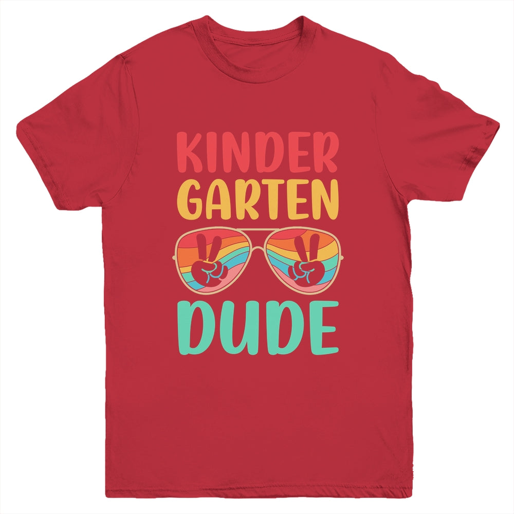 Kids Kindergarten Dude Kids First Day Of Kindergarten Vintage Youth Shirt | siriusteestore