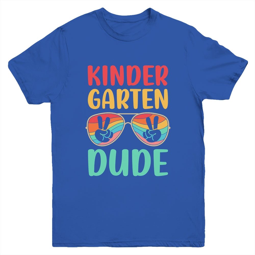 Kids Kindergarten Dude Kids First Day Of Kindergarten Vintage Youth Shirt | siriusteestore