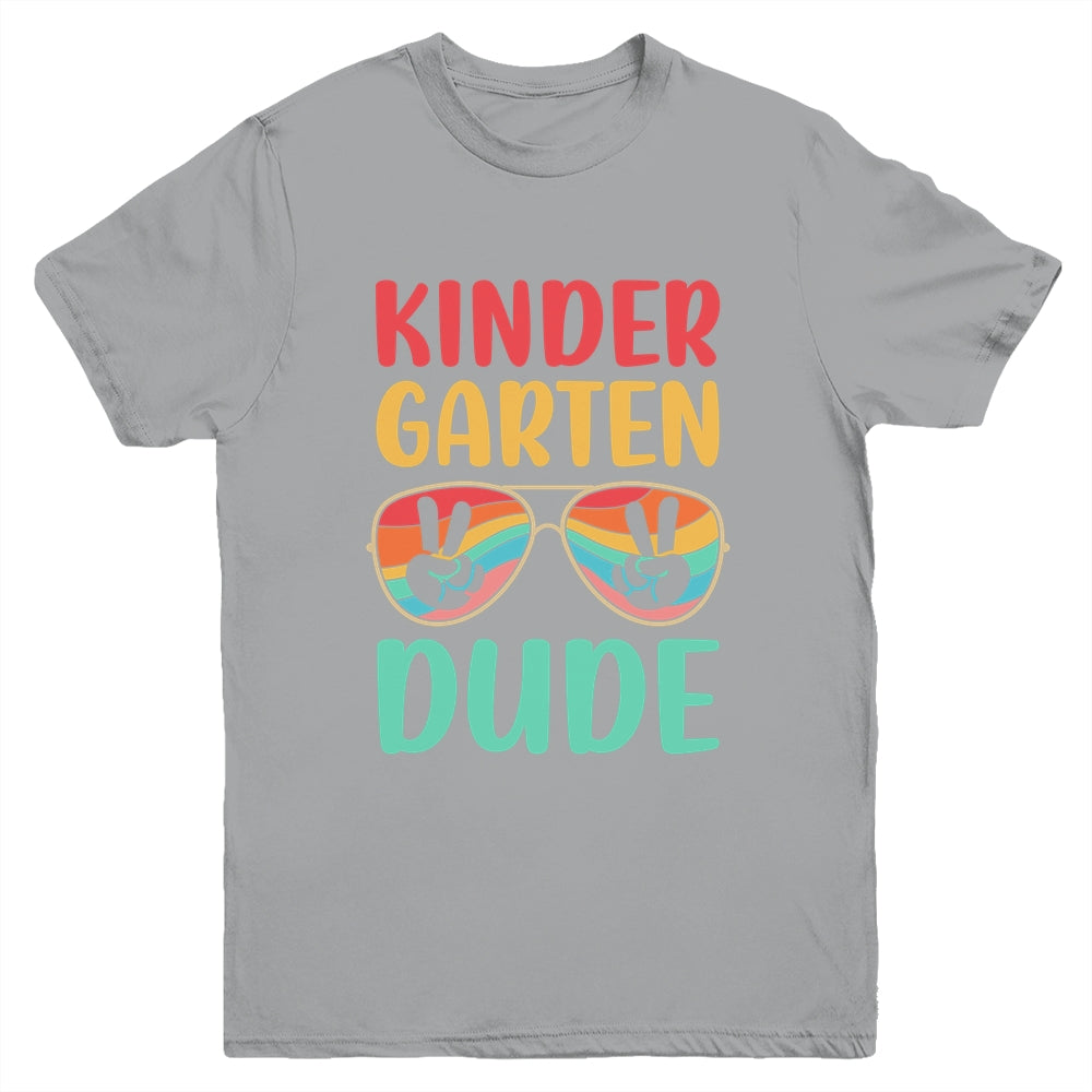 Kids Kindergarten Dude Kids First Day Of Kindergarten Vintage Youth Shirt | siriusteestore