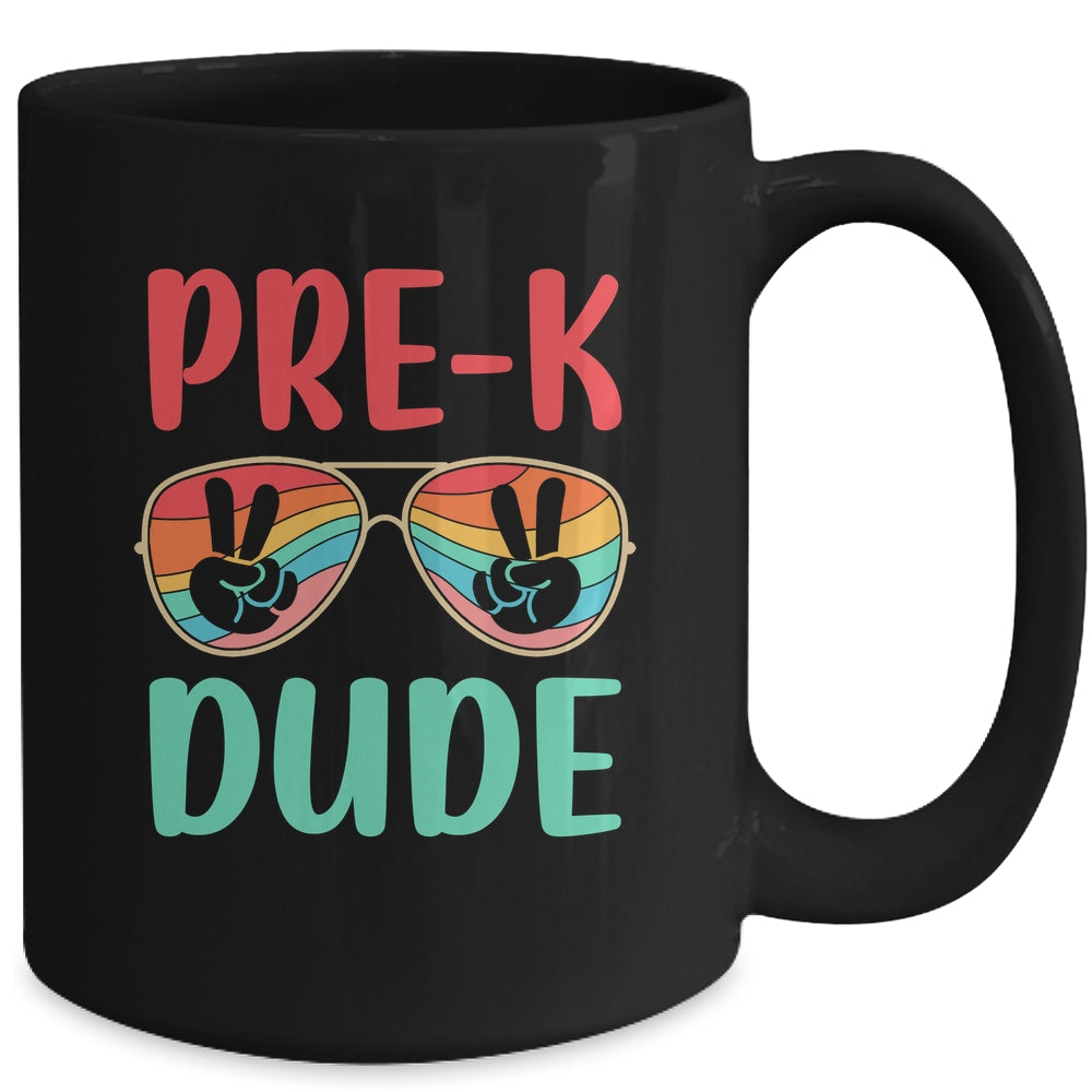 Kids Pre-K Dude Kids First Day Of Preschool Vintage Mug | siriusteestore