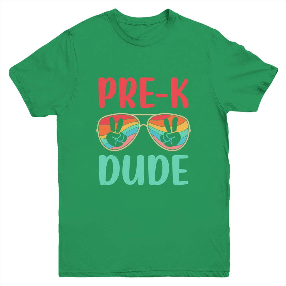 Kids Pre-K Dude Kids First Day Of Preschool Vintage Youth Shirt | siriusteestore