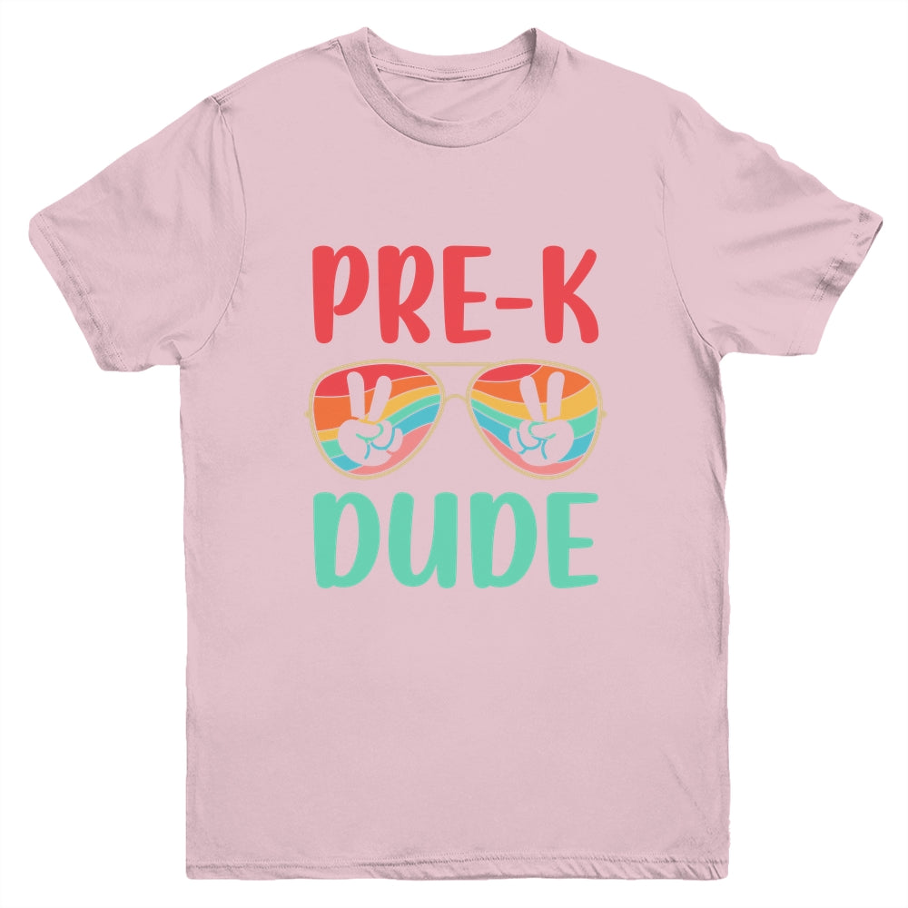 Kids Pre-K Dude Kids First Day Of Preschool Vintage Youth Shirt | siriusteestore