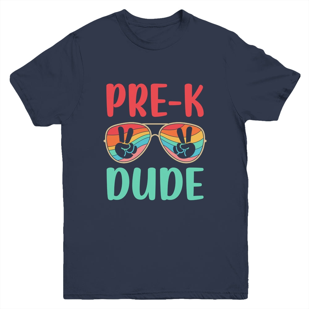 Kids Pre-K Dude Kids First Day Of Preschool Vintage Youth Shirt | siriusteestore