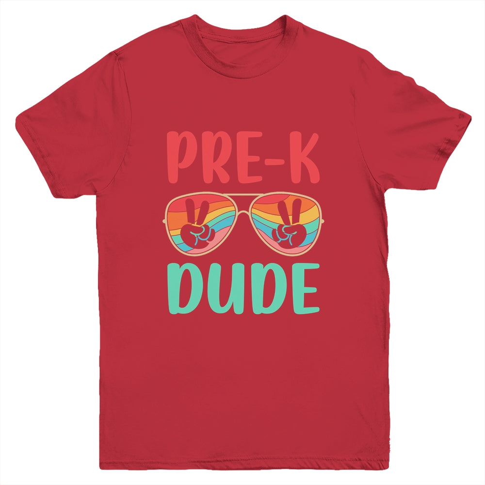 Kids Pre-K Dude Kids First Day Of Preschool Vintage Youth Shirt | siriusteestore