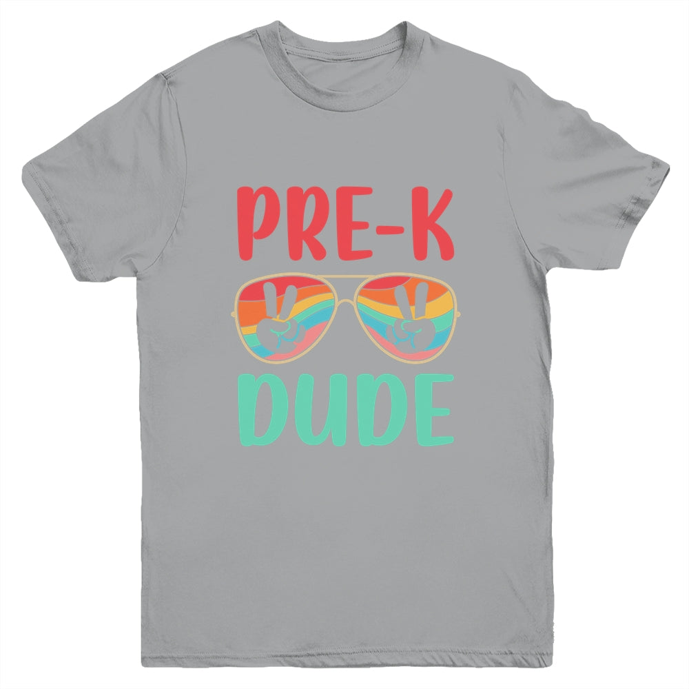 Kids Pre-K Dude Kids First Day Of Preschool Vintage Youth Shirt | siriusteestore
