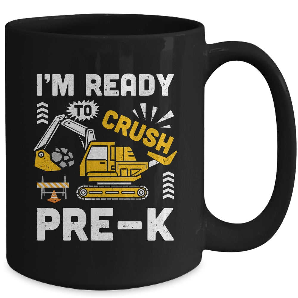 Kids Ready To Crush Preschool Pre-K Construction Truck Boys Mug | siriusteestore