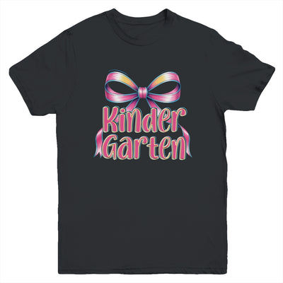 Kindergarten Coquette Bow Back To School First Day Of School Youth Shirt | siriusteestore