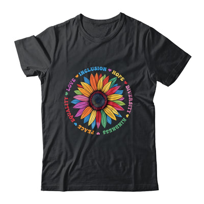Kindness Peace Equality Love Hope Floral Sunflower Women Shirt & Tank Top | siriusteestore