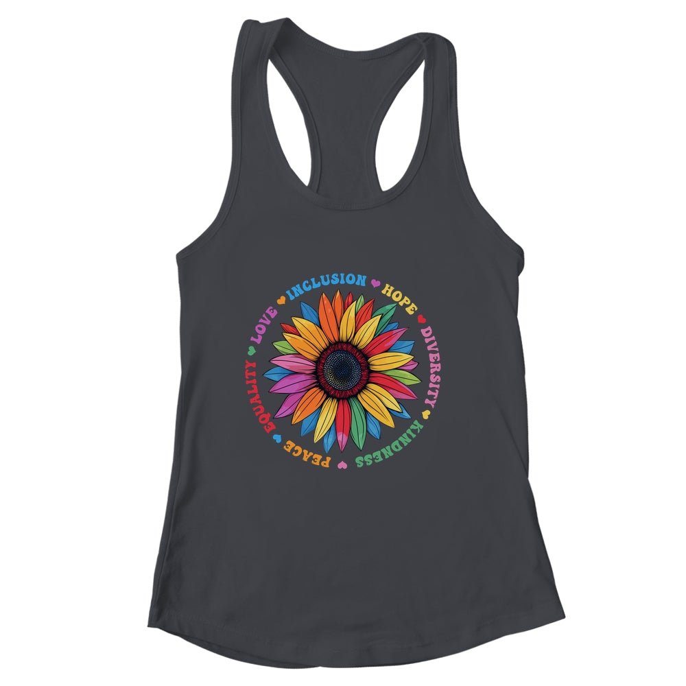 Kindness Peace Equality Love Hope Floral Sunflower Women Shirt & Tank Top | siriusteestore