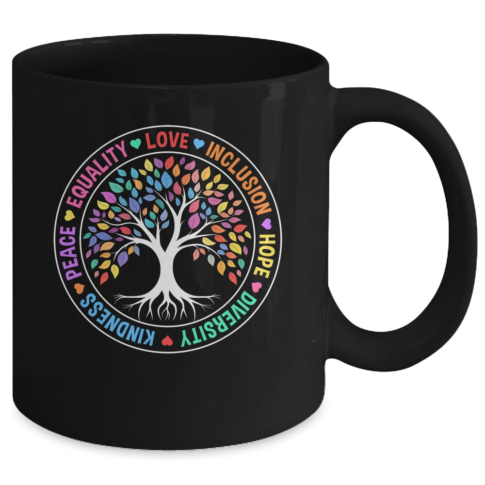 Kindness Peace Equality Love Inclusion Hope Diversity Retro Mug | siriusteestore