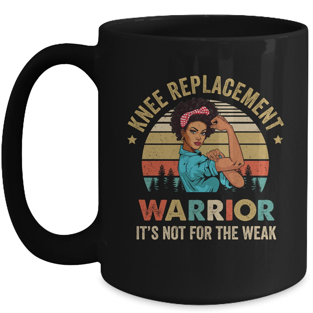 Knee Replacement Warrior African Woman Surgery Recovery Mug | siriusteestore