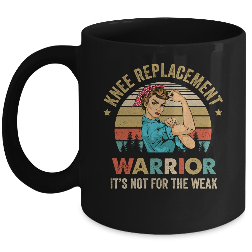 Knee Replacement Warrior Knee Surgery Recovery Retro Mug | siriusteestore