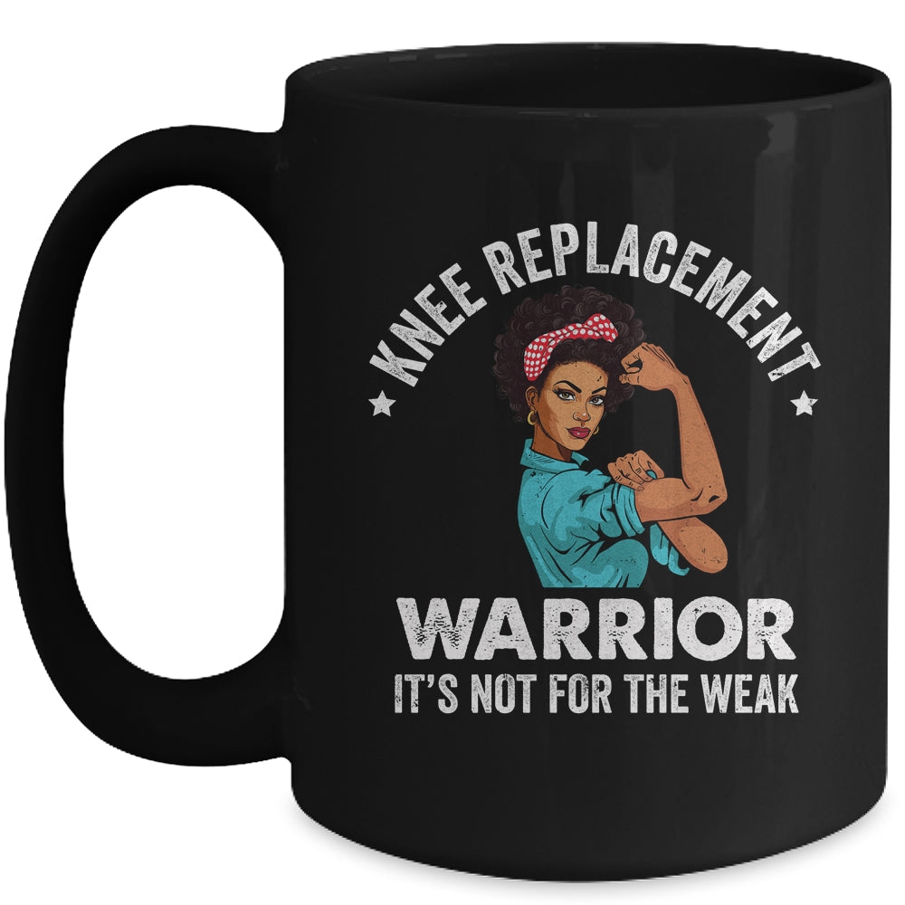 Knee Replacement Warrior Surgery Recovery African Woman Mug | siriusteestore