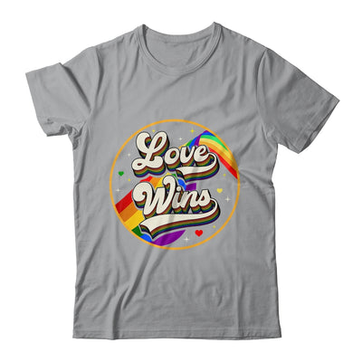 LGBTQ Love Wins Gay Pride LGBT Rainbow Flag Vintage Shirt & Tank Top | siriusteestore