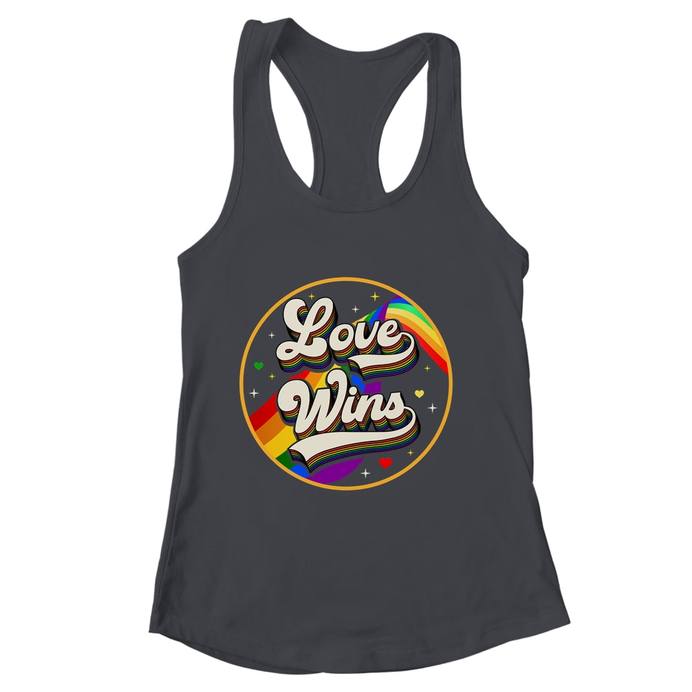 LGBTQ Love Wins Gay Pride LGBT Rainbow Flag Vintage Shirt & Tank Top | siriusteestore