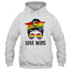 LGBTQ Love Wins Messy Bun Women Gay Pride LGBT Lesbian Shirt & Tank Top | siriusteestore