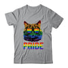 LGBT Cat Gay Pride LGBTQ Rainbow Flag Cool Sunglasses Shirt & Tank Top | siriusteestore