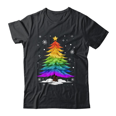 LGBT Flag Christmas Tree Merry Xmas Gay LGBT Pride Rainbow Shirt & Sweatshirt | siriusteestore