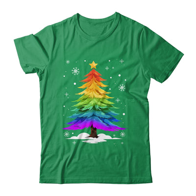 LGBT Flag Christmas Tree Merry Xmas Gay LGBT Pride Rainbow Shirt & Sweatshirt | siriusteestore