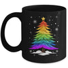 LGBT Flag Christmas Tree Merry Xmas Gay LGBT Pride Rainbow Mug | siriusteestore