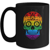 LGBT Rainbow Flag Skull Ally LGBTQ Pride Month Men Women Mug | siriusteestore