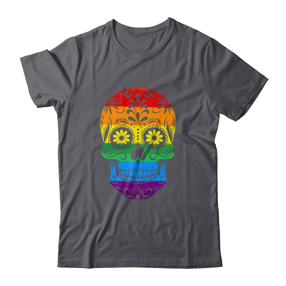 LGBT Rainbow Flag Skull Ally LGBTQ Pride Month Men Women Shirt & Tank Top | siriusteestore