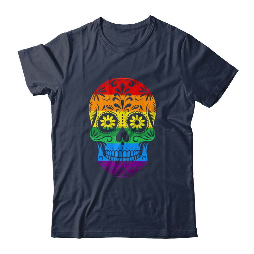 LGBT Rainbow Flag Skull Ally LGBTQ Pride Month Men Women Shirt & Tank Top | siriusteestore