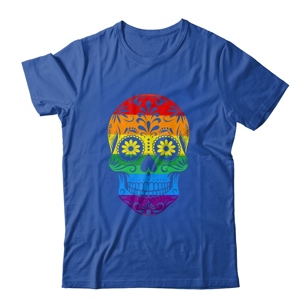 LGBT Rainbow Flag Skull Ally LGBTQ Pride Month Men Women Shirt & Tank Top | siriusteestore
