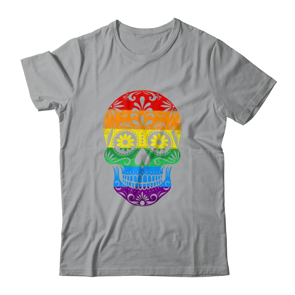 LGBT Rainbow Flag Skull Ally LGBTQ Pride Month Men Women Shirt & Tank Top | siriusteestore