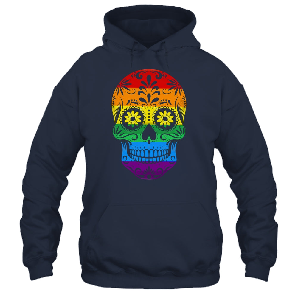 LGBT Rainbow Flag Skull Ally LGBTQ Pride Month Men Women Shirt & Tank Top | siriusteestore