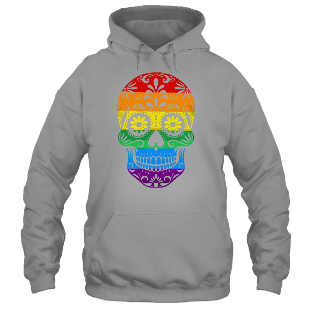 LGBT Rainbow Flag Skull Ally LGBTQ Pride Month Men Women Shirt & Tank Top | siriusteestore