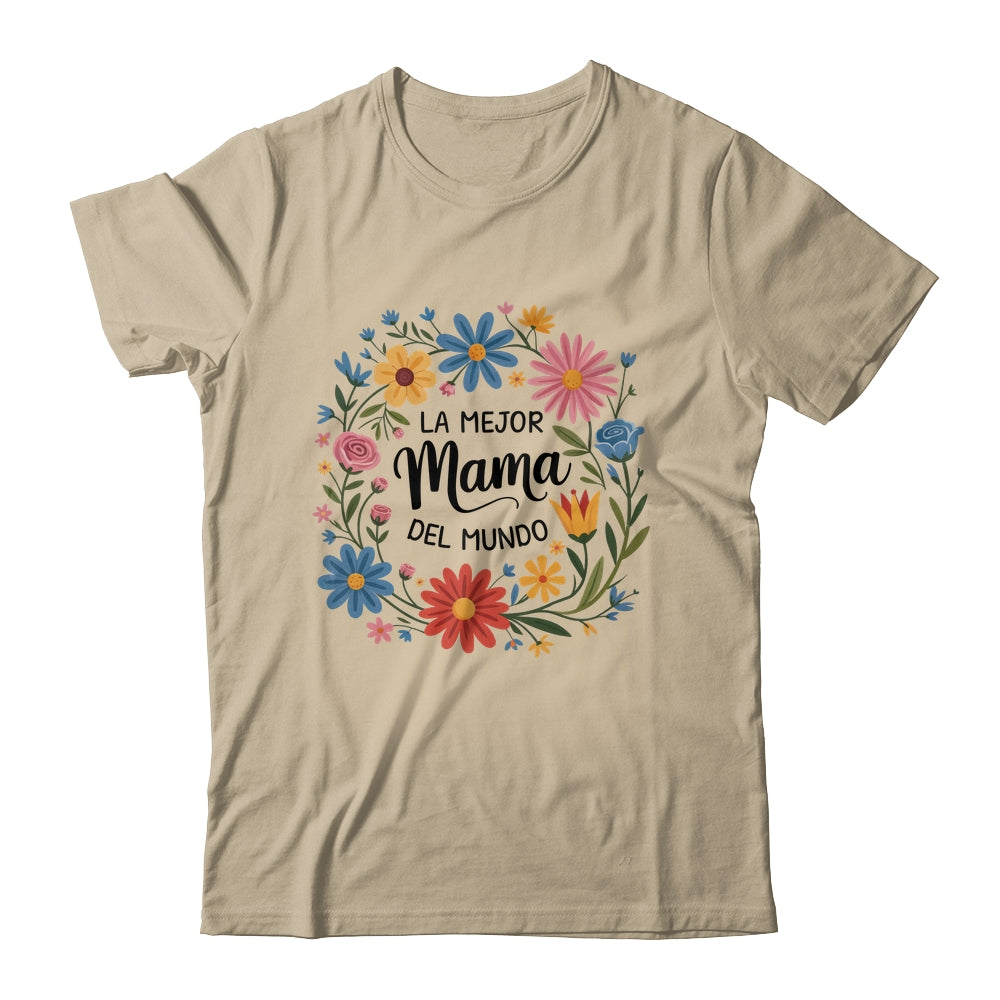 La Mejor Mama Del Mundo Spanish Latina Mother's Day Floral Shirt & Tank Top | siriusteestore