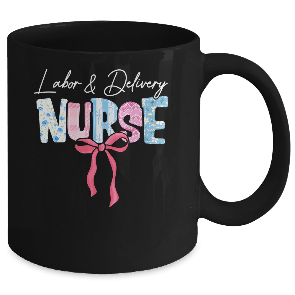 Labor And Delivery L&D Nurse Coquette Bow Nursing Nurse Life Mug | siriusteestore