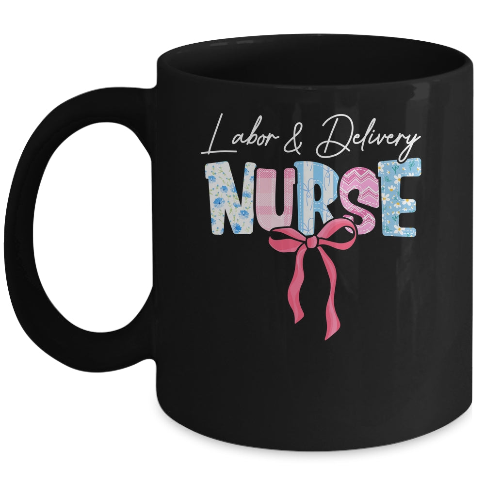 Labor And Delivery L&D Nurse Coquette Bow Nursing Nurse Life Mug | siriusteestore