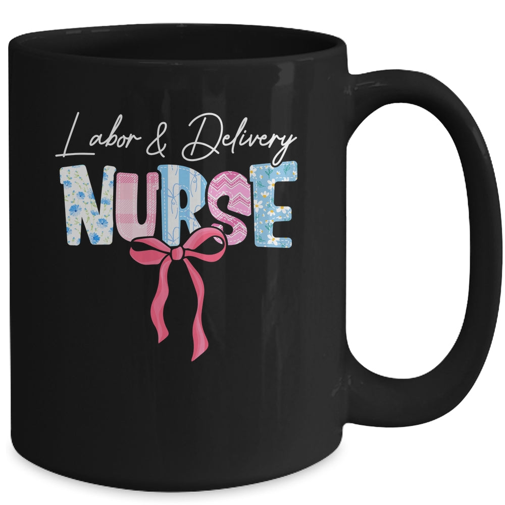 Labor And Delivery L&D Nurse Coquette Bow Nursing Nurse Life Mug | siriusteestore