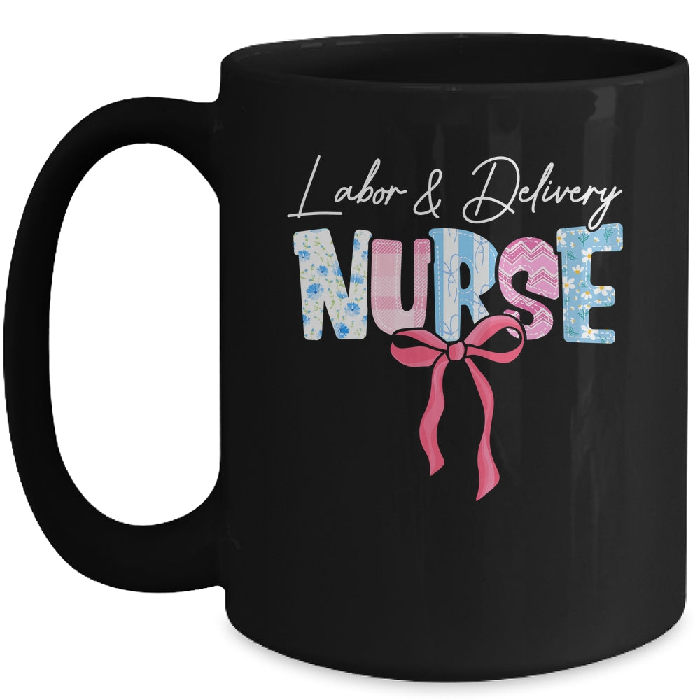 Labor And Delivery L&D Nurse Coquette Bow Nursing Nurse Life Mug | siriusteestore