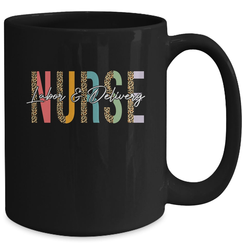 Labor And Delivery Nurse L&D Nurse Leopard Mug | siriusteestore