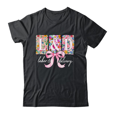 Labor And Delivery Nurse Spring Coquette Bow L&D Nurse Shirt & Tank Top | siriusteestore