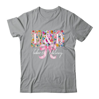 Labor And Delivery Nurse Spring Coquette Bow L&D Nurse Shirt & Tank Top | siriusteestore