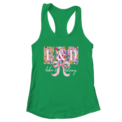 Labor And Delivery Nurse Spring Coquette Bow L&D Nurse Shirt & Tank Top | siriusteestore