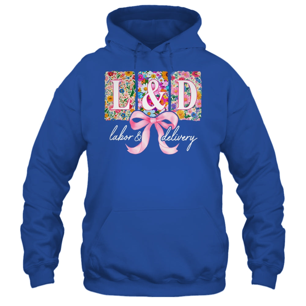 Labor And Delivery Nurse Spring Coquette Bow L&D Nurse Shirt & Tank Top | siriusteestore