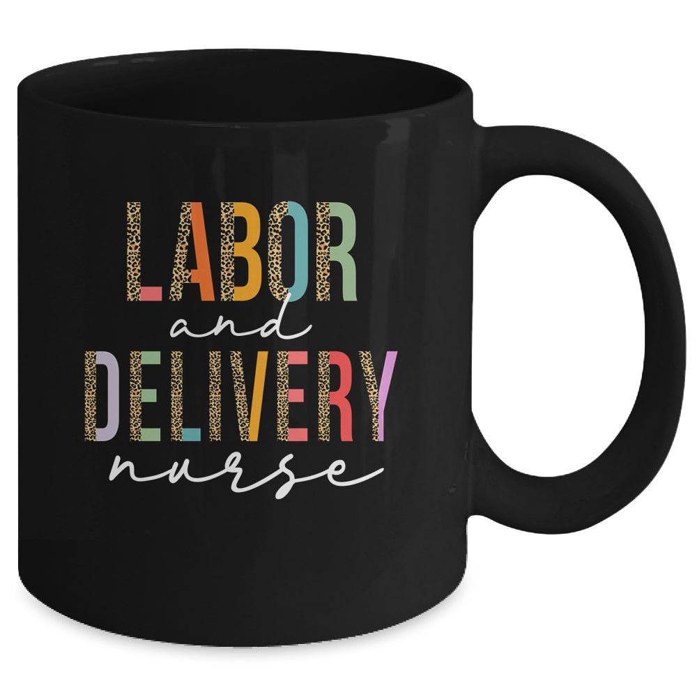 Labor And Delivery Nurse Team L&D Nurse Leopard Mug | siriusteestore