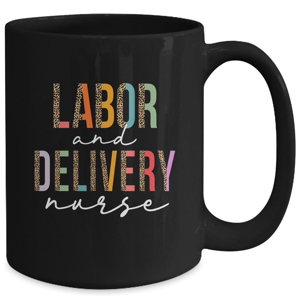 Labor And Delivery Nurse Team L&D Nurse Leopard Mug | siriusteestore