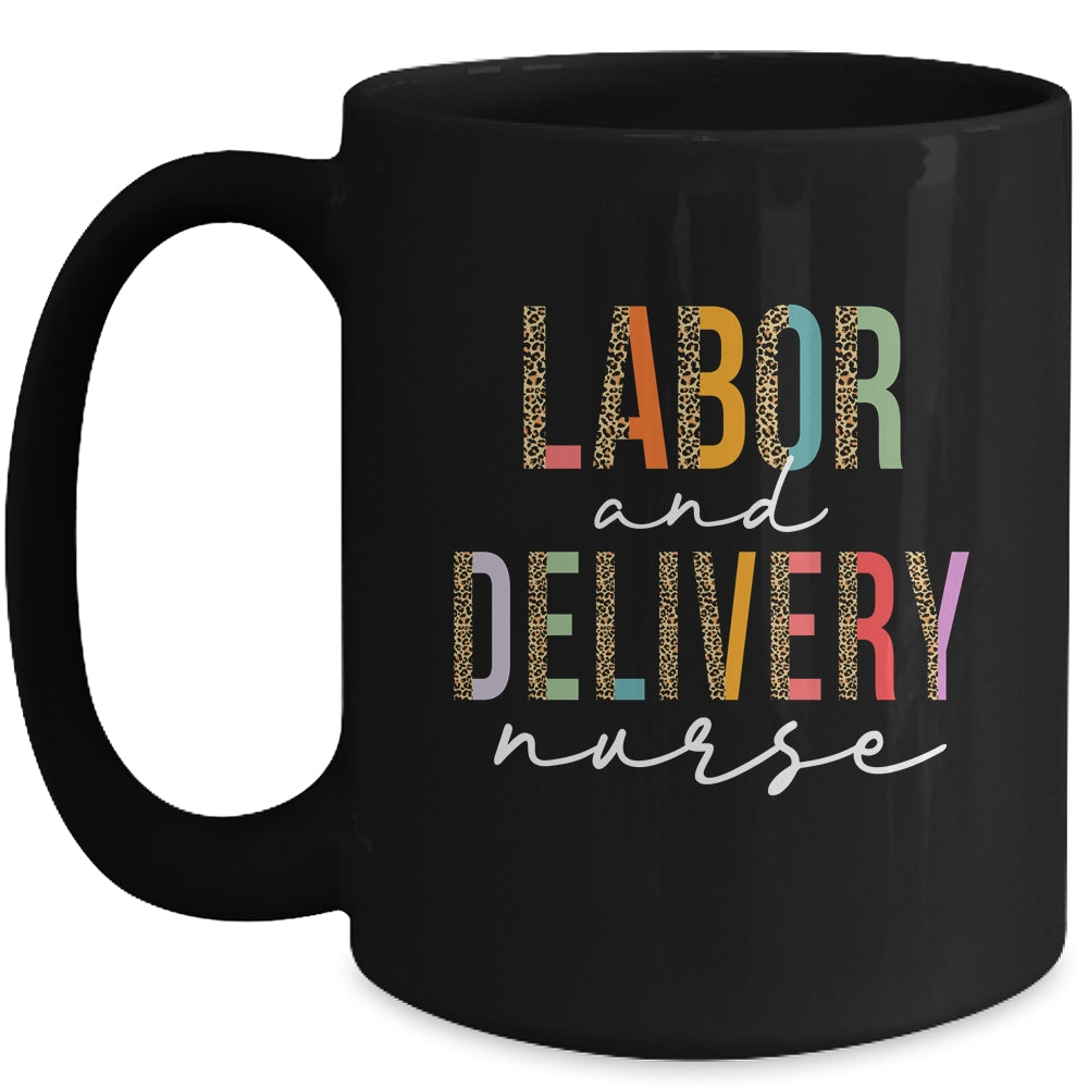 Labor And Delivery Nurse Team L&D Nurse Leopard Mug | siriusteestore