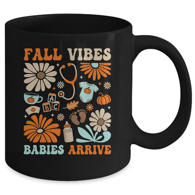 Labor & Delivery Nurse Boho Floral Autumn Stethoscope Fall Mug | siriusteestore