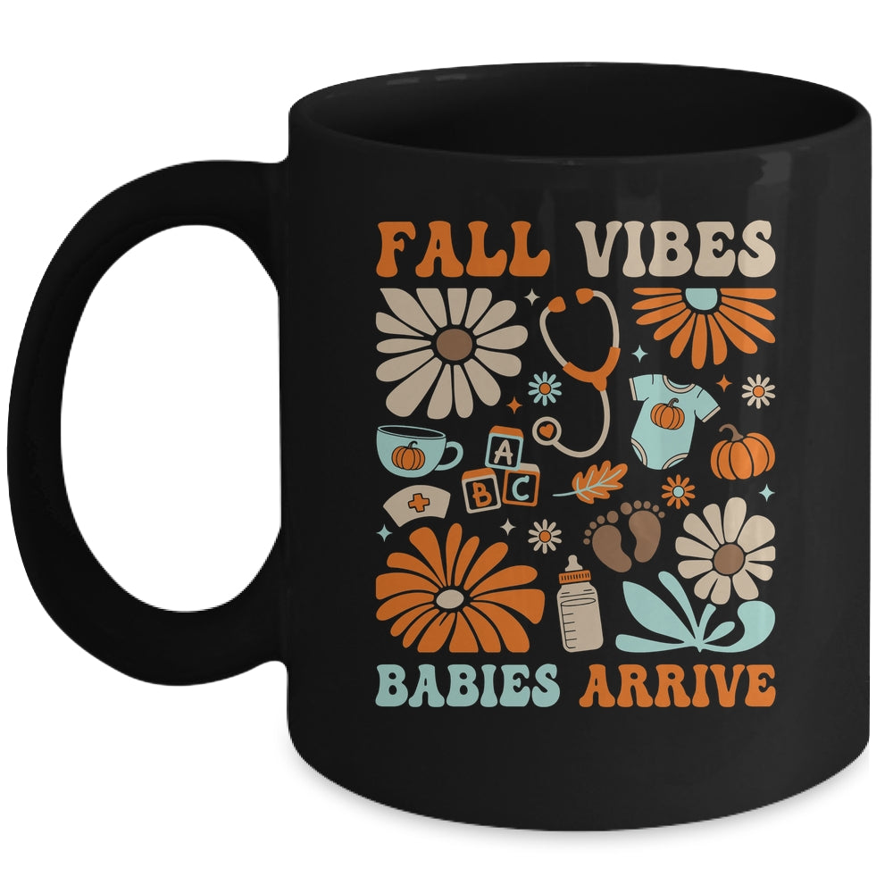 Labor & Delivery Nurse Boho Floral Autumn Stethoscope Fall Mug | siriusteestore