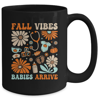Labor & Delivery Nurse Boho Floral Autumn Stethoscope Fall Mug | siriusteestore